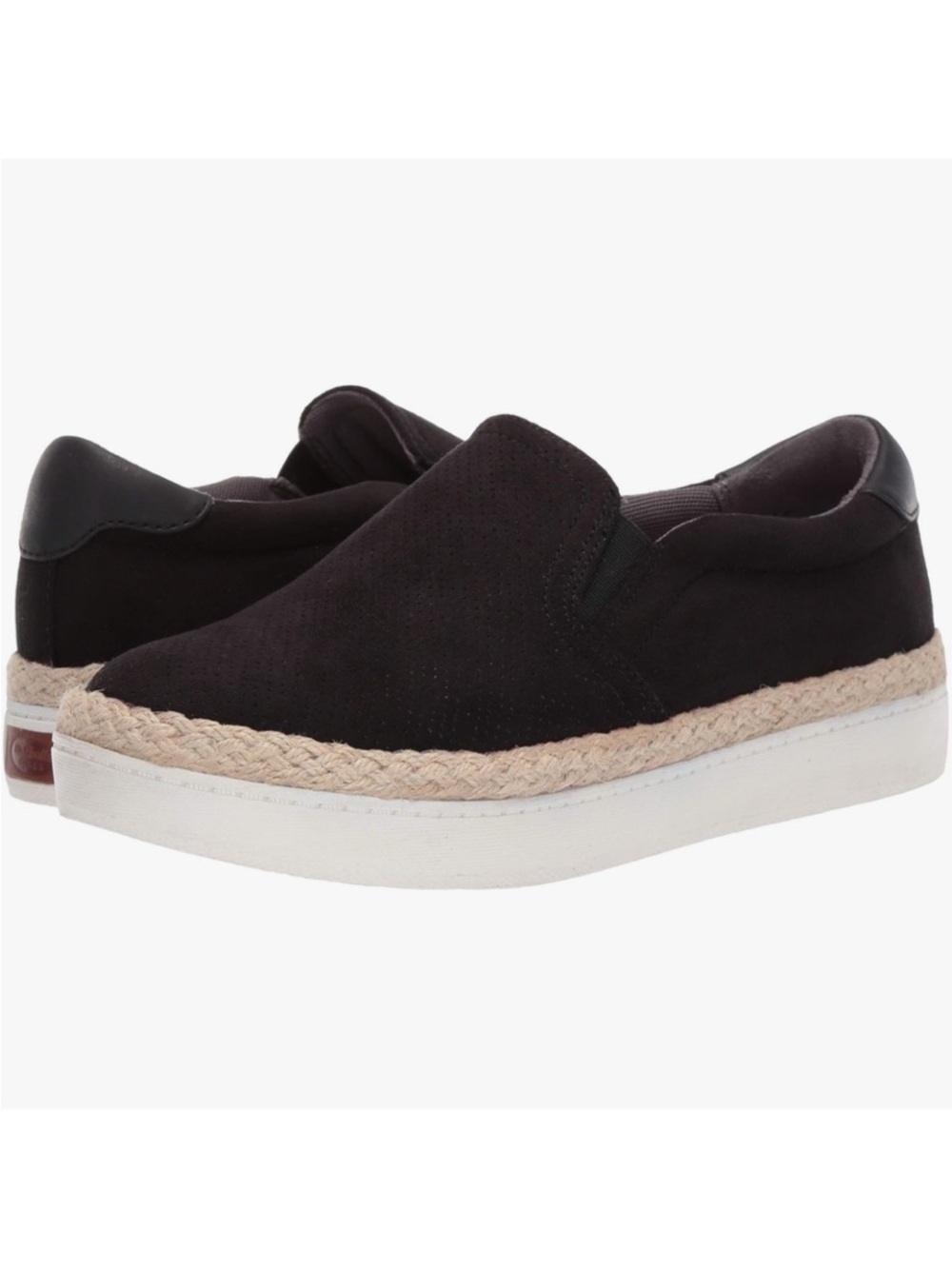 🍂 Sz 8.5 Dr. Scholl's Black Slip-On Espadrille Flats/Sneakers